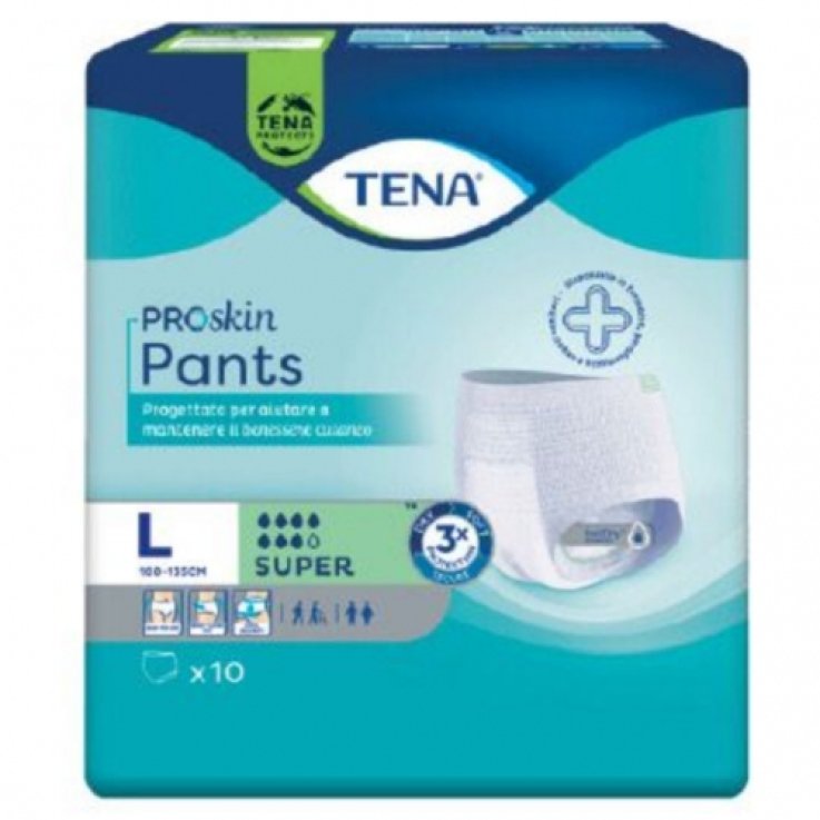 TENA PANTS SUPER MISURA L 10 PEEZZI