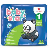 BABY STAR PANNOLINI NEWBORN T1 2/5 KG 22 PEZZI 