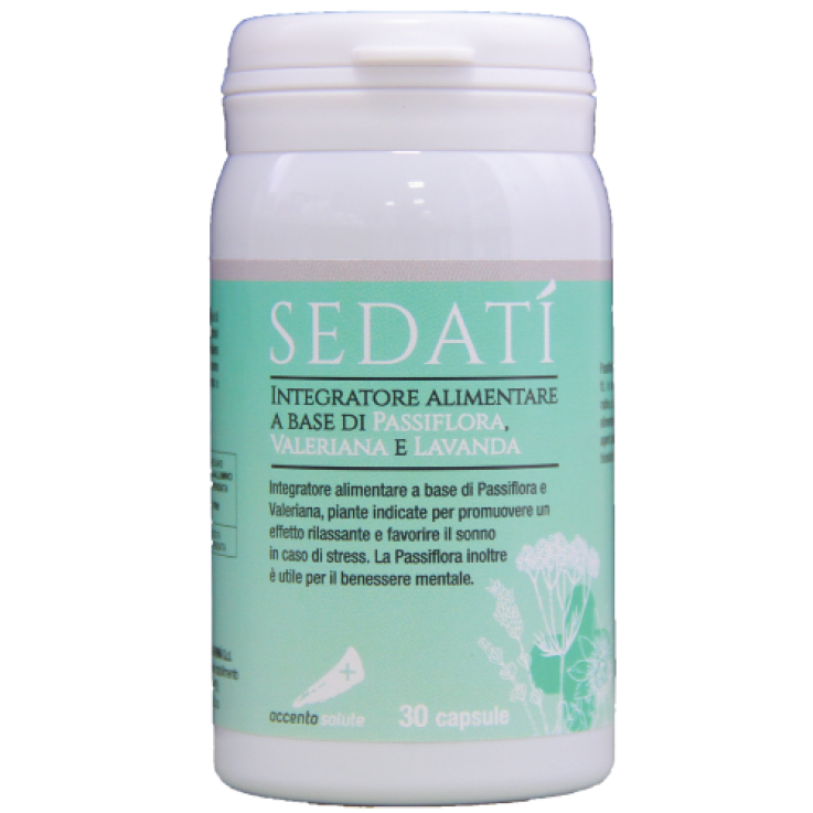 SEDATI´ INTEGRATORE ALIMENTARE NATURALE "ACCENTO SALUTE" A BASE DI PASSIFLORA, VALERIANA E LAVANDA 30 CAPSULE