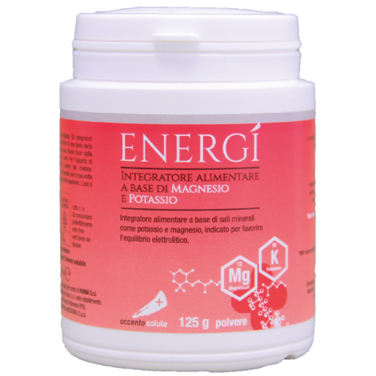 ENERGI´ INTEGRATORE ALIMENTARE NATURALE "ACCENTO SALUTE" A BASE DI MAGNESIO E POTASSIO 125G IN POLVERE