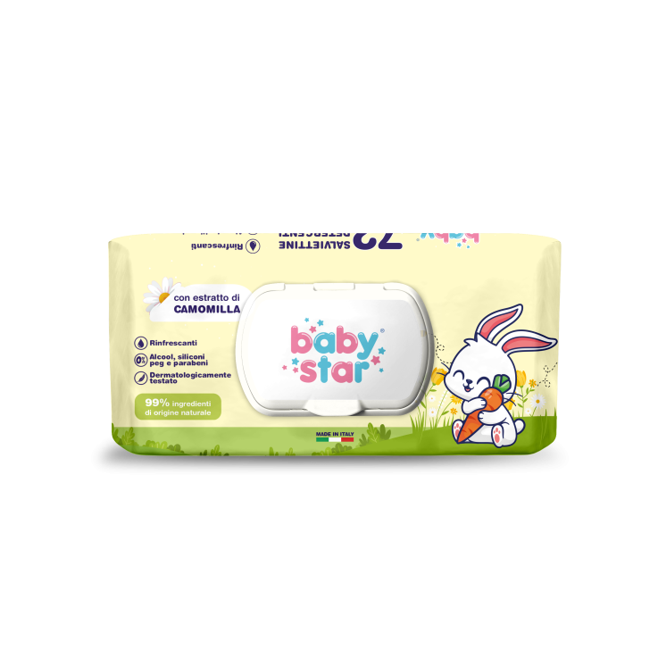 BABYSTAR SALVIETTINE BEBE' CAMOMILLA 72PZ
