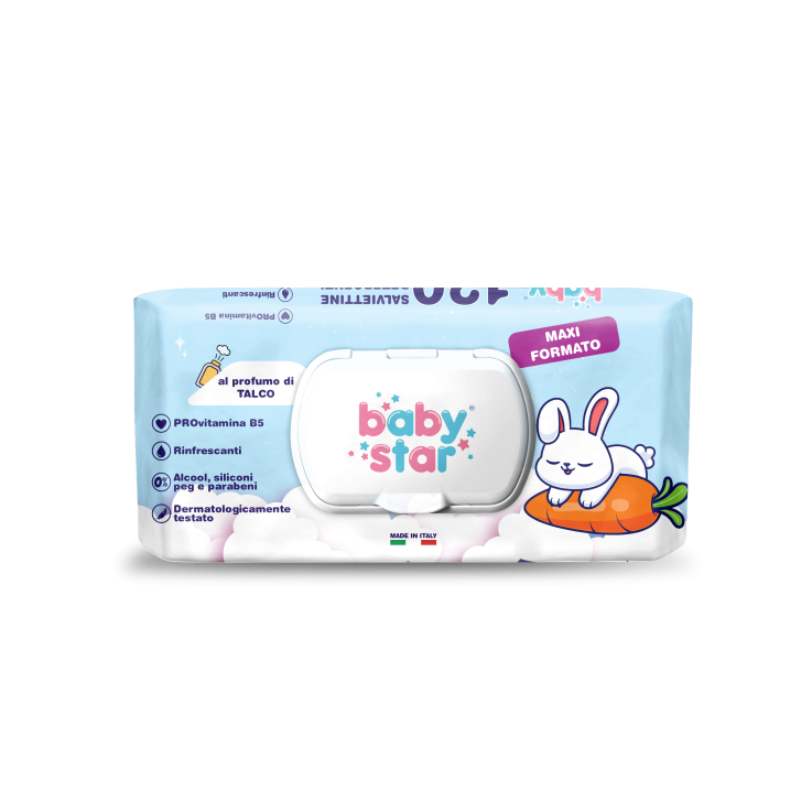 BABYSTAR SALVIETTINE BEBE' TALCO 120PZ