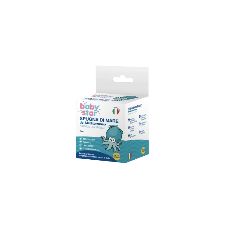 BABY STAR SPUGNA DI MARE 100% NATURALE 10 CM