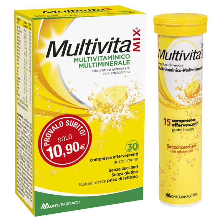 MULTIVITAMIX 30 Compresse Effervescente Senza Zucchero Montefarmaco