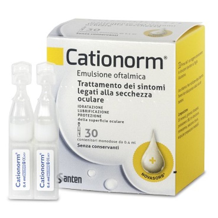 CATIONORM GOCCE 0,4ML 30 FIALE MONOUSO Santen italy