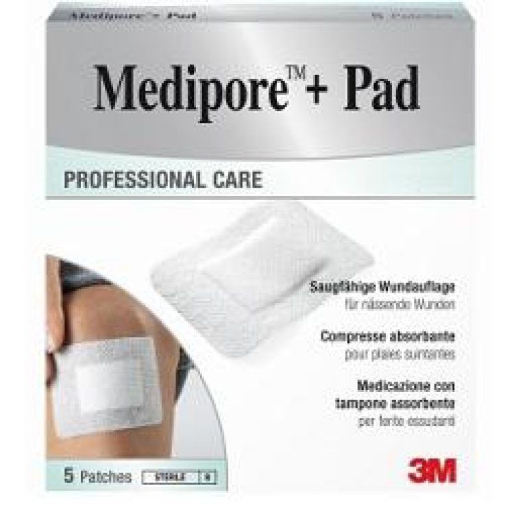 MEDIPORE+PAD Med. 5x 7cm 5pz3M