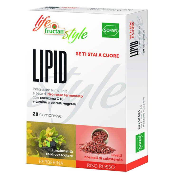 FRUCTAN LIPID 20 compresse Integratore alimentare a base di riso rosso SOFAR 
