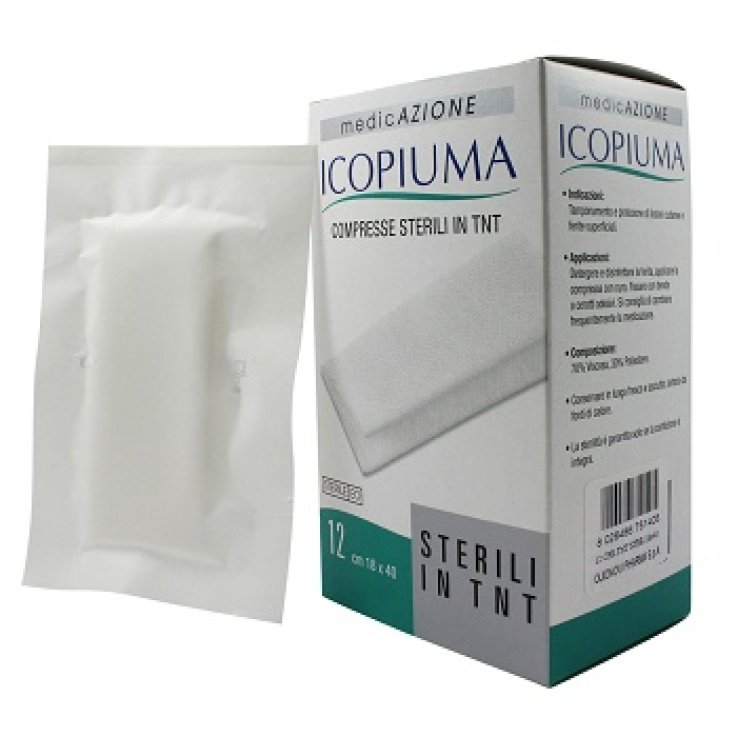 Icopiuma compresse sterili di garza idrofila 18X40 cm 12 pezzi