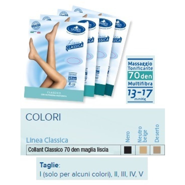 Sauber Pharma Linea Classica Collant 70Den Maglia Liscia Colore Nero Taglia 2