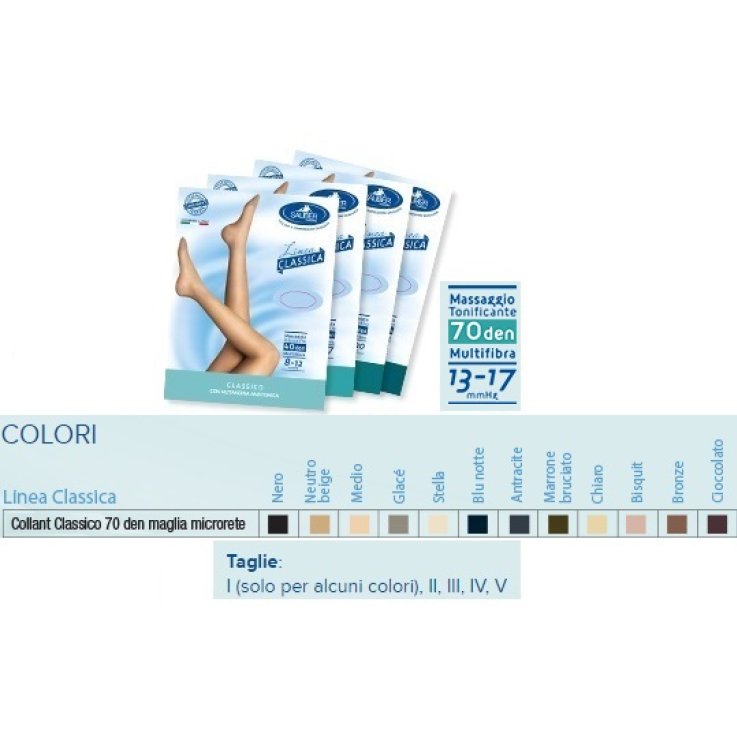 Sauber Pharma Linea Classica Collant 70 DENARI Colore Nero Taglia 4