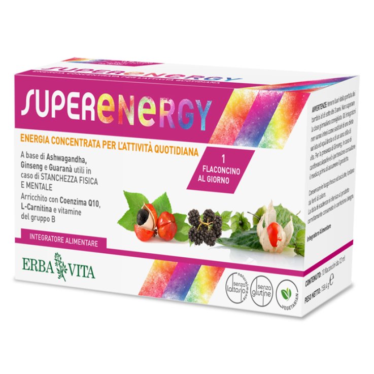 SUPER ENERGY 10 FLACONI 12 ml ERBA VITA