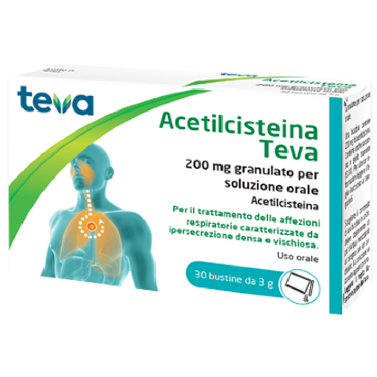 ACETILCISTEINA TEVA*30BS 200MG